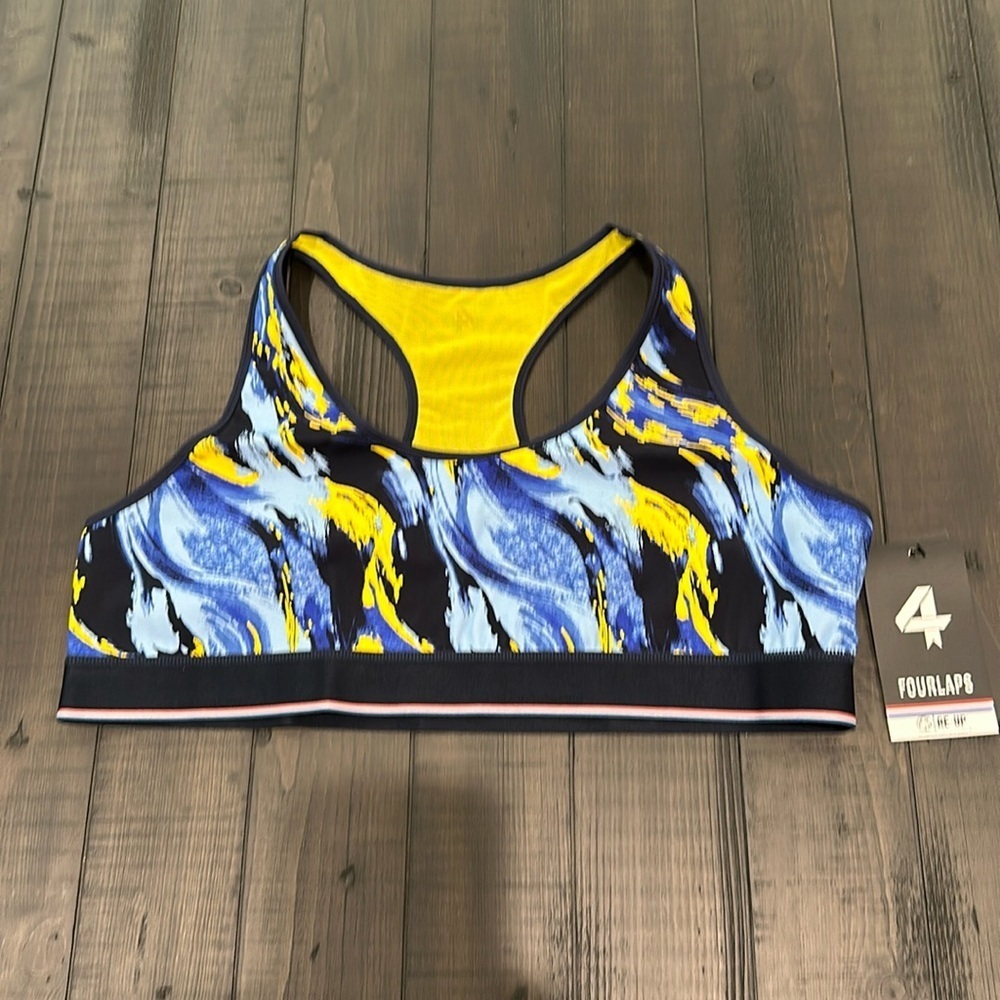 Nwt Fourlaps Circuit Sports bra.  Size xxl